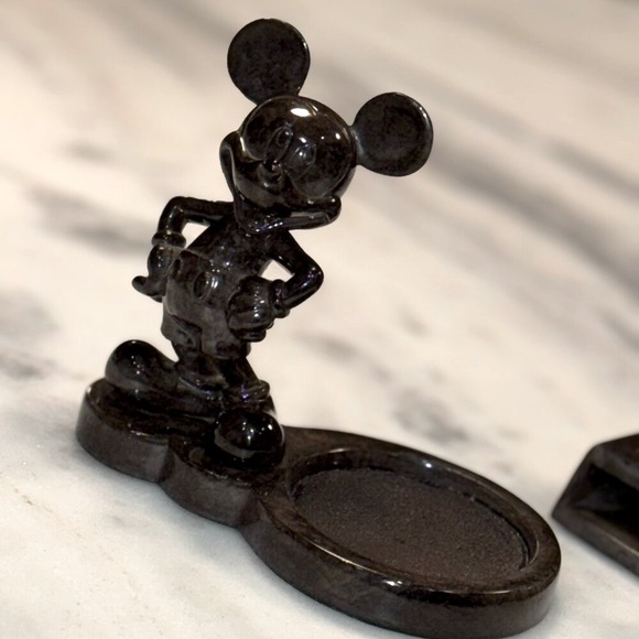 Vintage Disney Mickey Mouse Faux Marble Plastic Desk Set - Picture 4 of 9